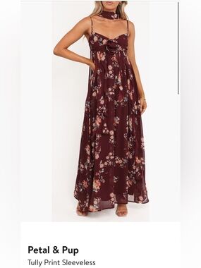 Petal & Pup Burgundy Floral Maxi Dress